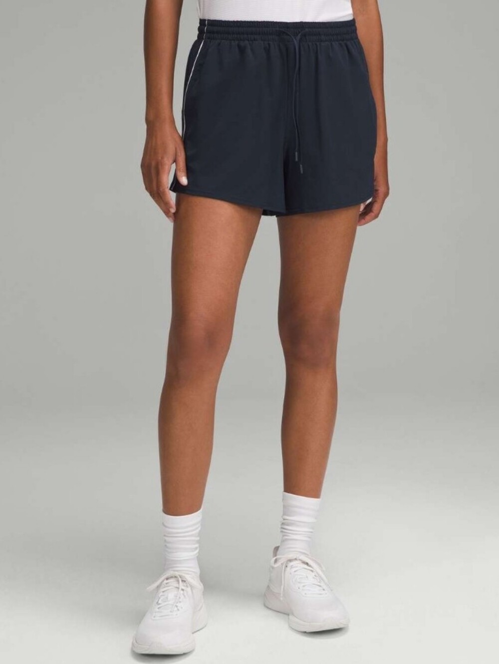 Lululemon Lightweight High-Rise Relaxed Short 3" *Long LinerTrue Navy / White 2